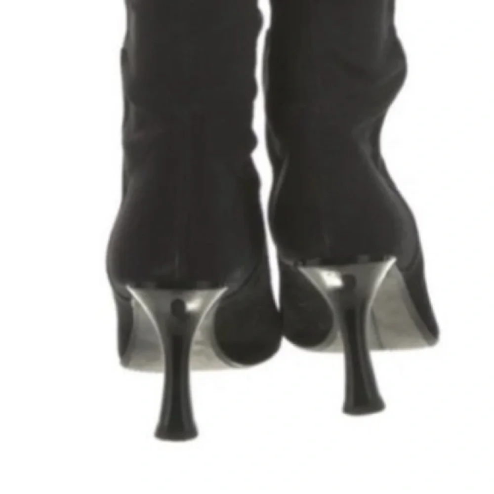 Stuart Weitzman  Size 10 black suede  boots over the knee with stretch